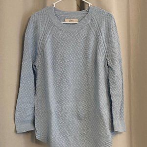 LOFT Light Blue Crew Neck Sweater - Women's L